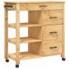 Kitchen Trolley MONZA - Solid Wood Pine, Vintage Style | Hipo Market