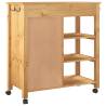 Kitchen Trolley MONZA - Solid Wood Pine, Vintage Style | Hipo Market