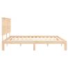 Solid Wood Bed Frame with Headboard 200x200 cm | HipoMarket