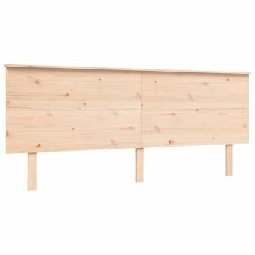 Solid Wood Bed Frame with Headboard 200x200 cm | HipoMarket