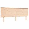 Solid Wood Bed Frame with Headboard 200x200 cm | HipoMarket