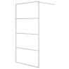 Walk-in Shower Wall Silver 100x195 cm Clear ESG Glass