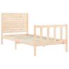 Solid Wood Bed Frame with Headboard 90x200 cm - Stylish & Durable