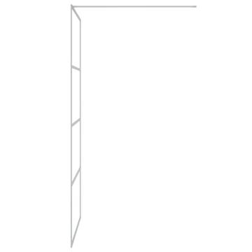 Walk-in Shower Wall Silver 100x195 cm Clear ESG Glass