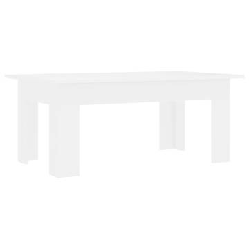 Elegant White Coffee Table - 100x60x42 cm | HipoMarket