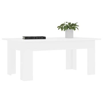 Elegant White Coffee Table - 100x60x42 cm | HipoMarket