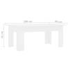 Elegant White Coffee Table - 100x60x42 cm | HipoMarket