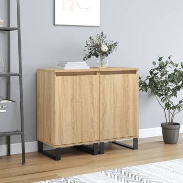 Sideboards 2 pcs Sonoma Oak | Stylish Home Storage