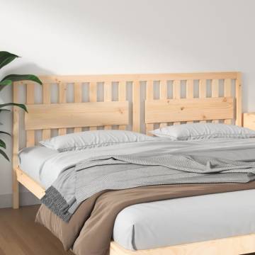 Stylish Solid Wood Pine Bed Headboard - 205.5x4x100 cm