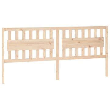 Stylish Solid Wood Pine Bed Headboard - 205.5x4x100 cm