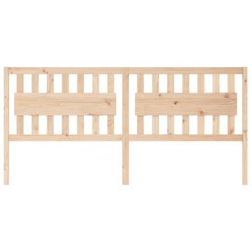 Stylish Solid Wood Pine Bed Headboard - 205.5x4x100 cm