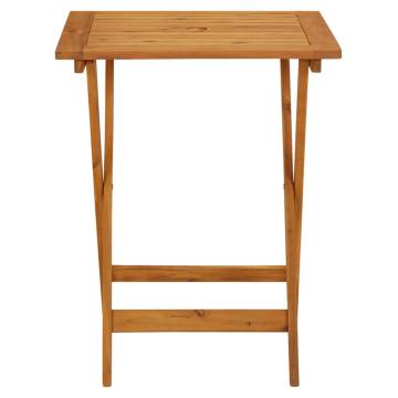 Folding Garden Table - Solid Acacia Wood | HipoMarket