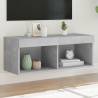 TV Cabinet with LED Lights Concrete Grey 80x30x30 cm Colour concrete grey Quantity in Package 1 Width 80 cm 