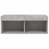 Stylish TV Cabinet with LED Lights - Concrete Grey 80x30x30 cm