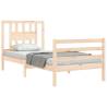 Solid Wood Bed Frame with Headboard - Single Size | HipoMarket