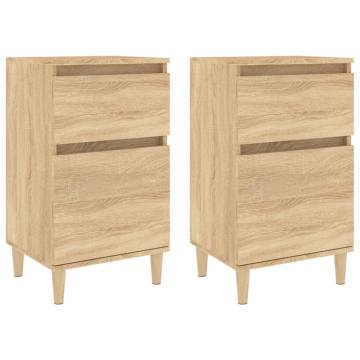 Sonoma Oak Bedside Cabinets - Elegant Design for Your Bedroom