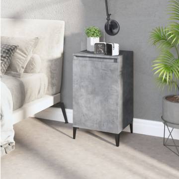 Trendy Concrete Grey Bedside Cabinet - 40x35x70 cm