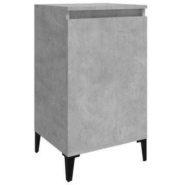 Trendy Concrete Grey Bedside Cabinet - 40x35x70 cm