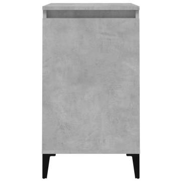 Trendy Concrete Grey Bedside Cabinet - 40x35x70 cm