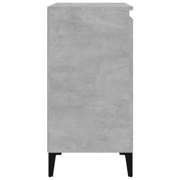 Trendy Concrete Grey Bedside Cabinet - 40x35x70 cm