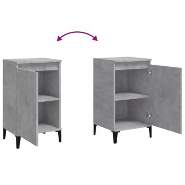 Trendy Concrete Grey Bedside Cabinet - 40x35x70 cm