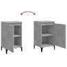 Trendy Concrete Grey Bedside Cabinet - 40x35x70 cm