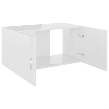 High Gloss White Wall Mounted Cabinet | Stylish Storage Solution