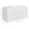 High Gloss White Wall Mounted Cabinet | Stylish Storage Solution