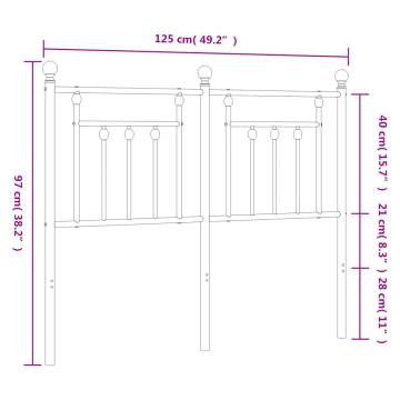 Stylish White Metal Headboard 120 cm | Hipomarket