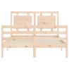 Solid Wood Bed Frame with Headboard 120x200 cm | Hipo Market