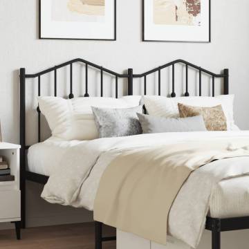 Stylish Black Metal Headboard - 135 cm | Hipo Market