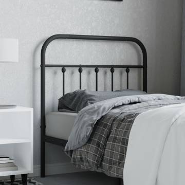 Stylish Metal Headboard Black 80 cm - Hipomarket