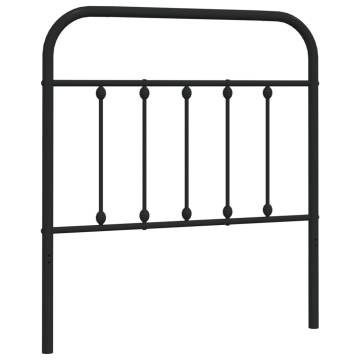 Stylish Metal Headboard Black 80 cm - Hipomarket