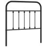 Stylish Metal Headboard Black 80 cm - Hipomarket