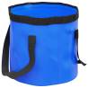 Folding Buckets 2 pcs Blue 20 L PVC - Space Saving & Versatile