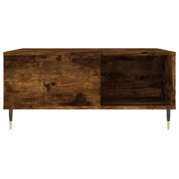 Elegant Smoked Oak Coffee Table - 80x80 cm | Hipomarket