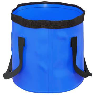 Folding Buckets 2 pcs Blue 20 L PVC - Space Saving & Versatile