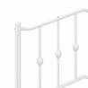 Metal Bed Frame with Headboard White 75x190 cm - Hipomarket