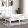 Bed Frame White Solid Wood 160x200 cm Colour white Size 160 x 200 cm 