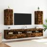 Stylish TV Wall Cabinets with LED Lights - Smoked Oak | HipoMarket