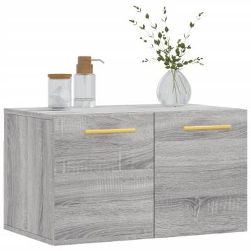 Wall Cabinet Grey Sonoma - 60x36.5x35 cm Engineered Wood