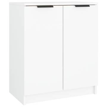 Stylish White Shoe Cabinet - 59x35x70 cm Engineered Wood