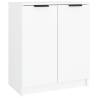 Stylish White Shoe Cabinet - 59x35x70 cm Engineered Wood