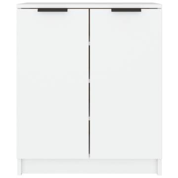 Stylish White Shoe Cabinet - 59x35x70 cm Engineered Wood