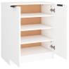 Stylish White Shoe Cabinet - 59x35x70 cm Engineered Wood