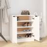 Stylish White Shoe Cabinet - 59x35x70 cm Engineered Wood