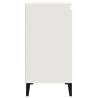 Stylish White Bedside Cabinet - Engineered Wood, 40x35x70 cm