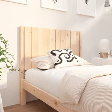 Stylish Solid Wood Pine Bed Headboard | 105.5x4x100 cm