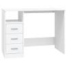 Elegant White Desk with Drawers - 102x50x76 cm