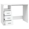 Elegant White Desk with Drawers - 102x50x76 cm